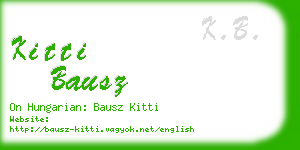 kitti bausz business card